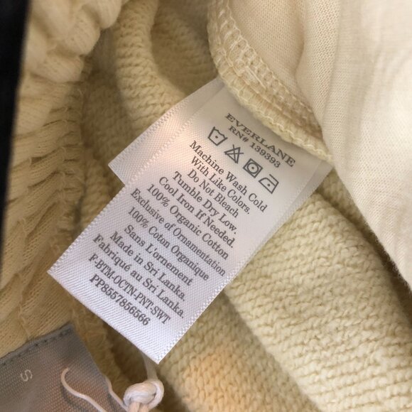 Everlane The Track Jogger Pants Pull On Sweatpants Pockets Wheat Yellow S - Picture 7 of 8